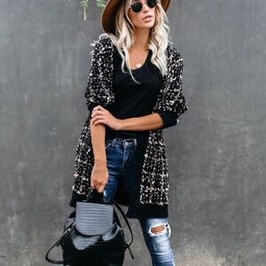 NWT Vici Kingpin Pocketed Chunky Knit Cardigan in S/M